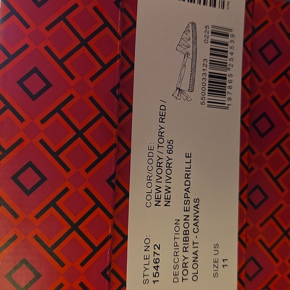 Tory Burch NIB Ribbon Espadrille Olana It - Picture 4 of 5